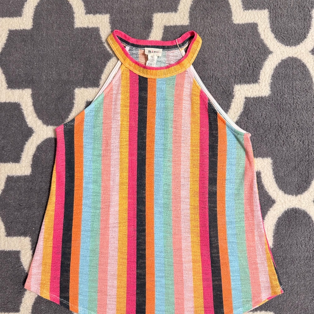 Colorful Striped Sleeveless Top